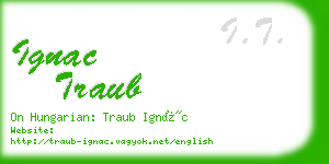 ignac traub business card
